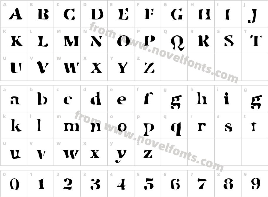 DTC DirtyM49Character Map