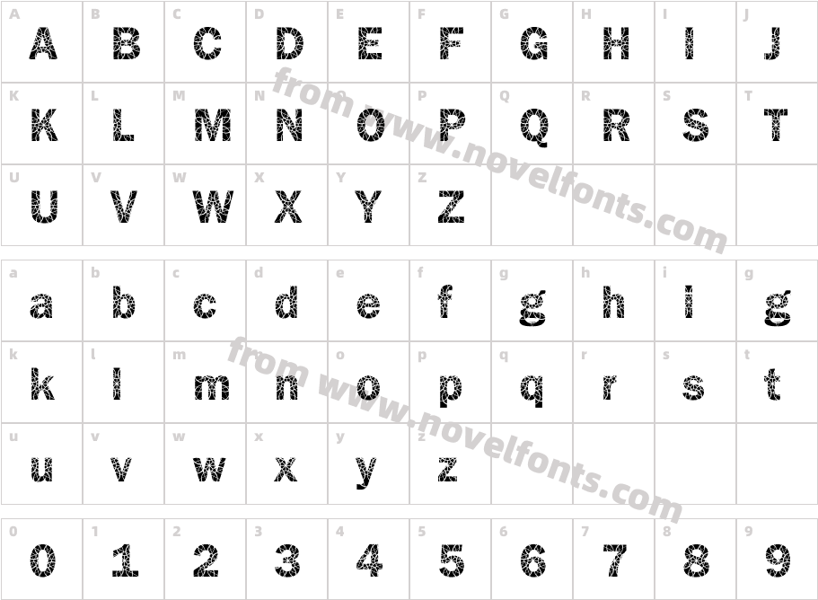 DTC Franklin GotM30Character Map