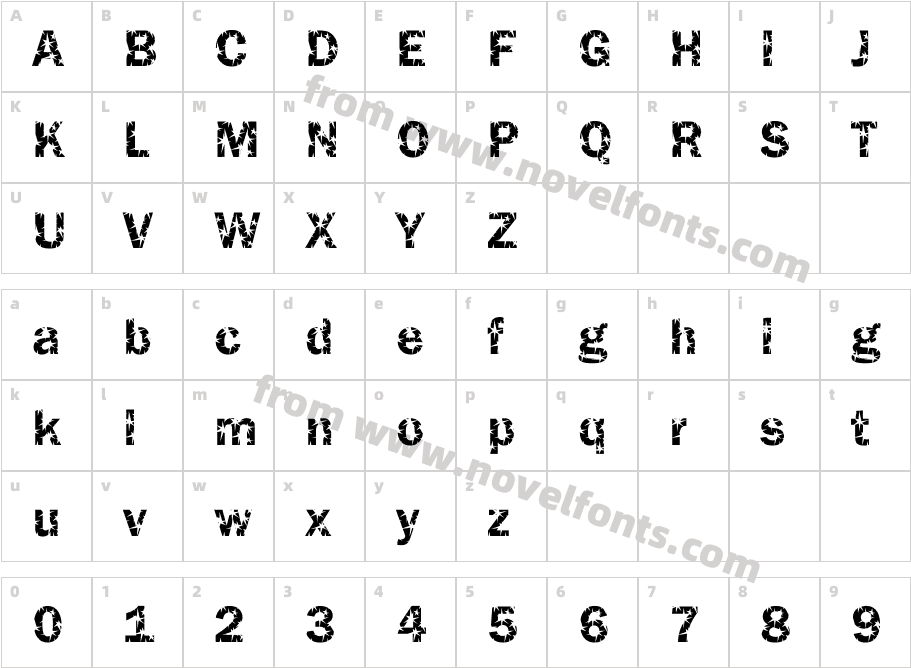 DTC Franklin GotM32Character Map