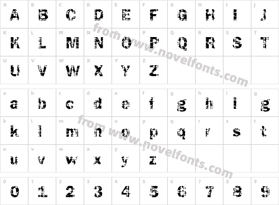 DTC FunkyM04Character Map