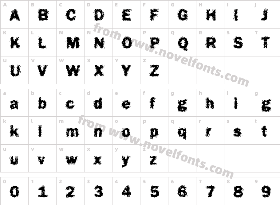 DTC FunkyM16Character Map