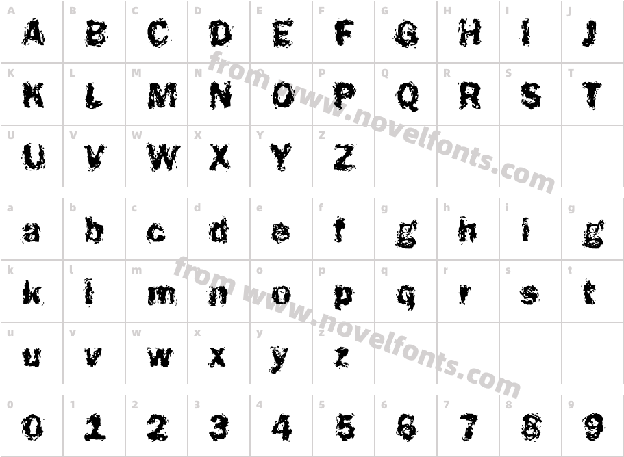 DTC FunkyM23Character Map