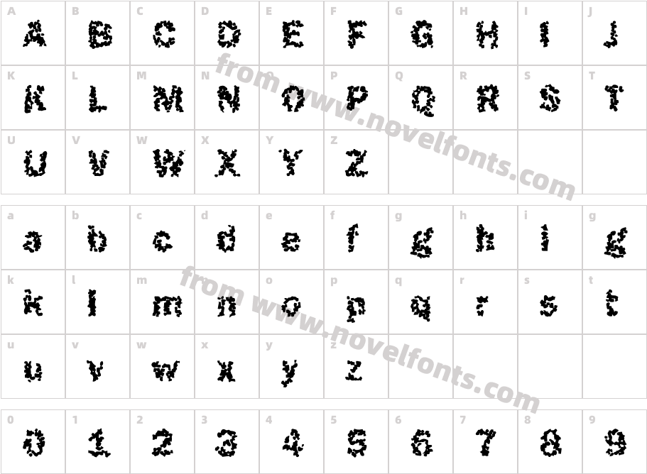 DTC FunkyM25Character Map