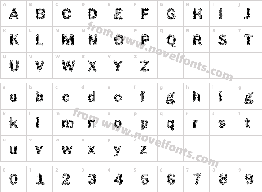 DTC FunkyM32Character Map