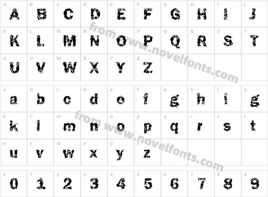 DTC FunkyM37Character Map