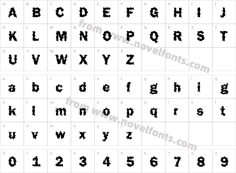 DTC FunkyM44Character Map