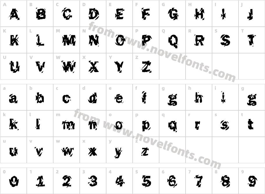 DTC FunkyM45Character Map