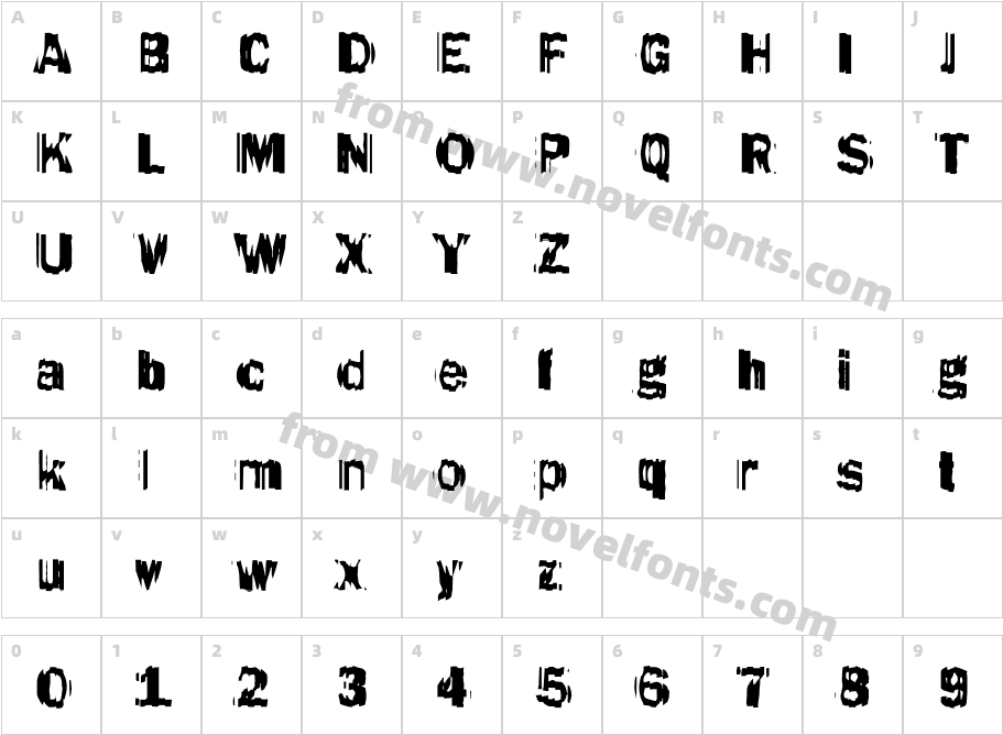 DTC FunkyM46Character Map