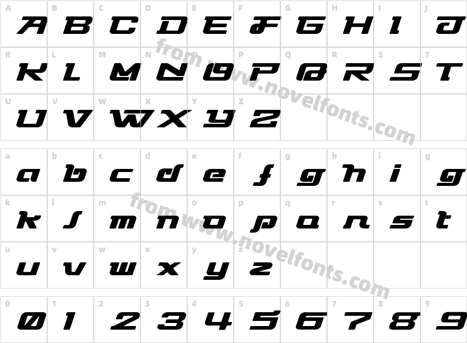 40LiterCharacter Map