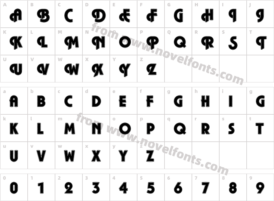 DTC PlazaM40Character Map