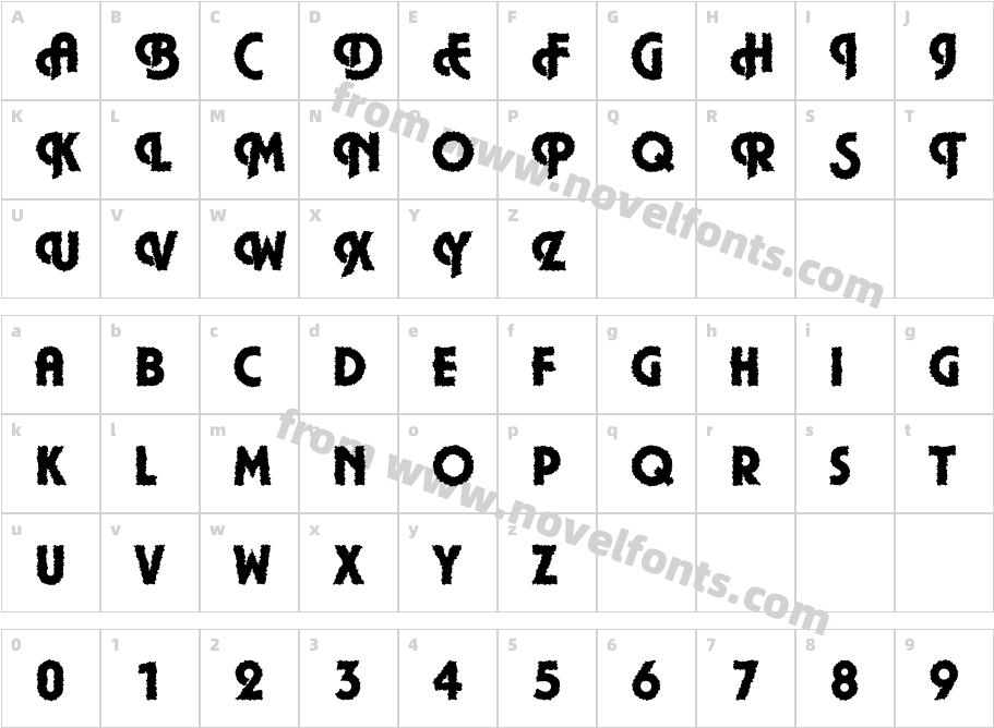 DTC PlazaM42Character Map