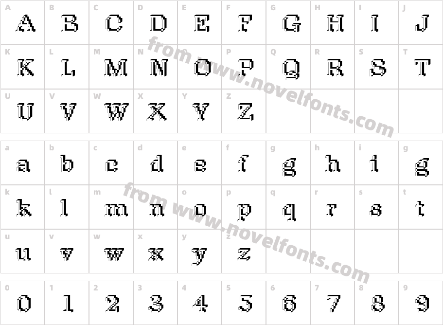 DTC RoughM15Character Map