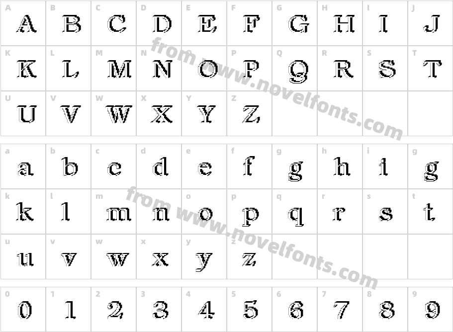 DTC RoughM16Character Map