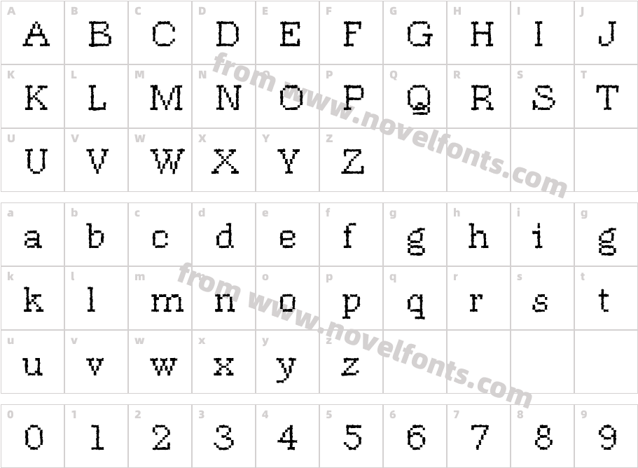 DTC RoughM17Character Map