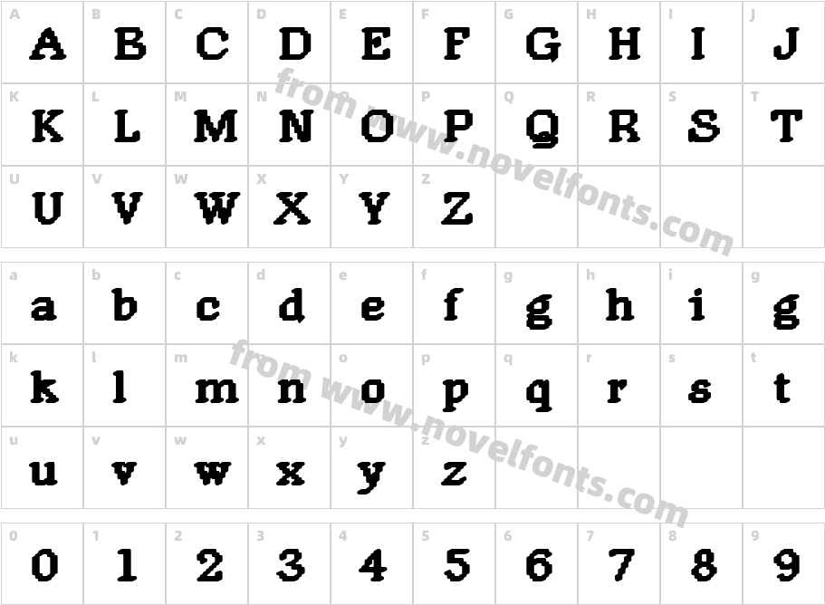 DTC RoughM19Character Map