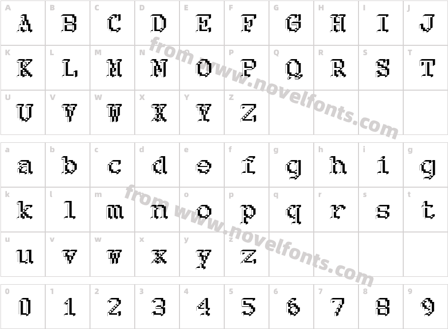 DTC RoughM26Character Map