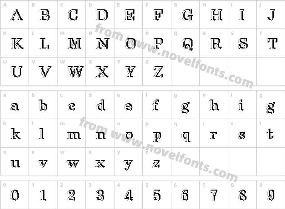 DTC RoughM36Character Map