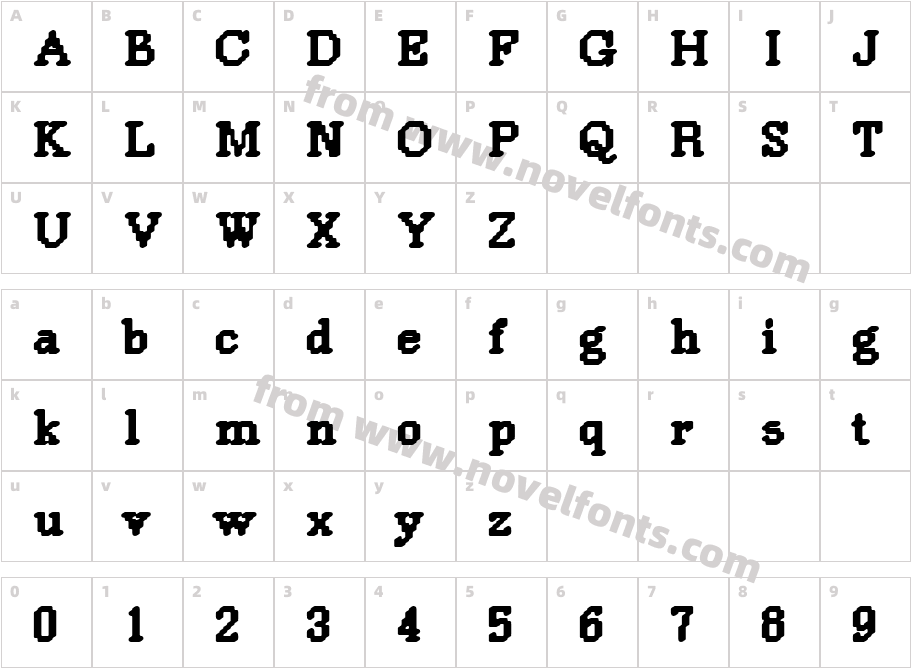 DTC RoughM39Character Map