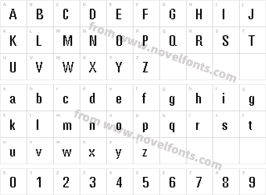 DTC RoughM52Character Map