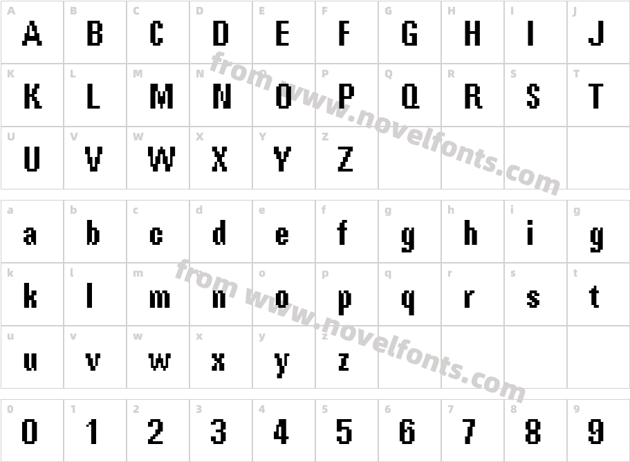 DTC RoughM61Character Map