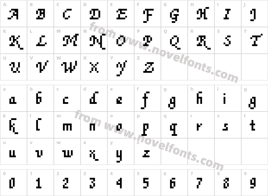 DTC RoughM70Character Map