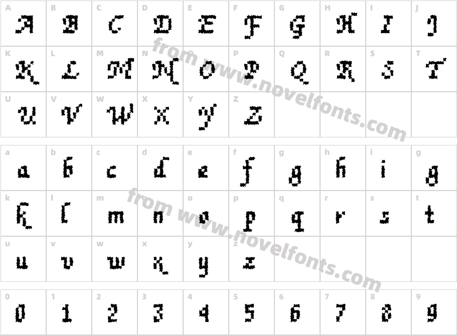 DTC RoughM78Character Map