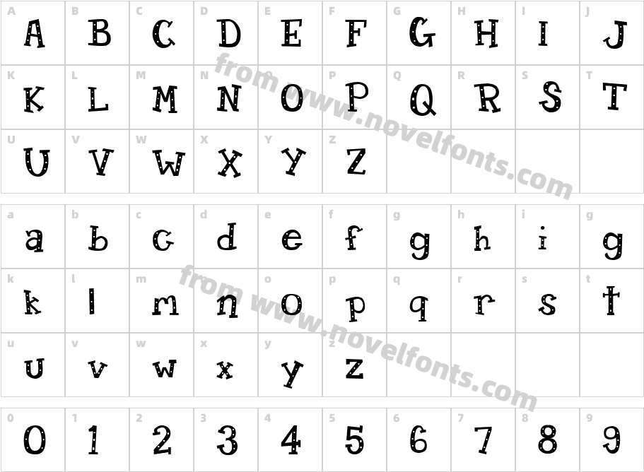 411-CAI978Character Map