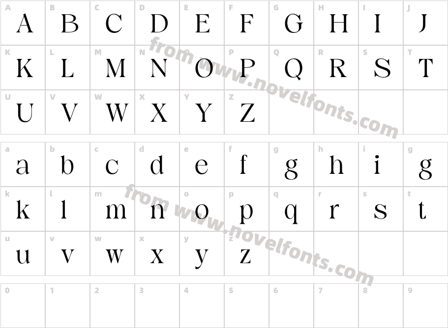 Dalbine Demo RegularCharacter Map