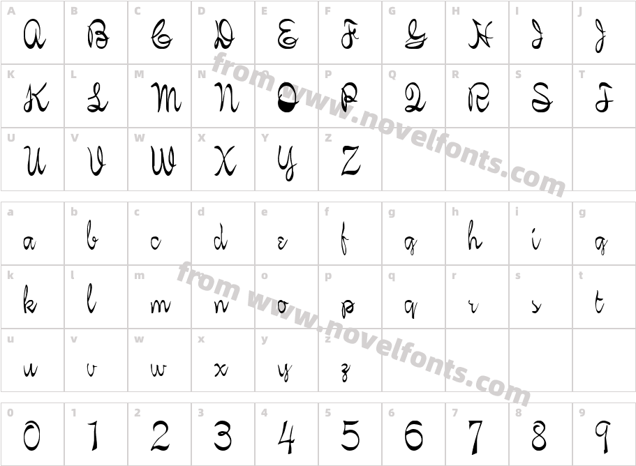 Dalia NormalCharacter Map