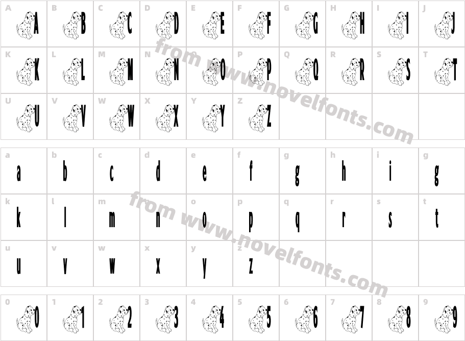 Dalmation PuppyCharacter Map