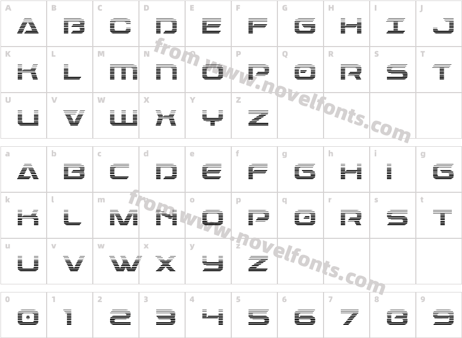 Dameron GradientCharacter Map