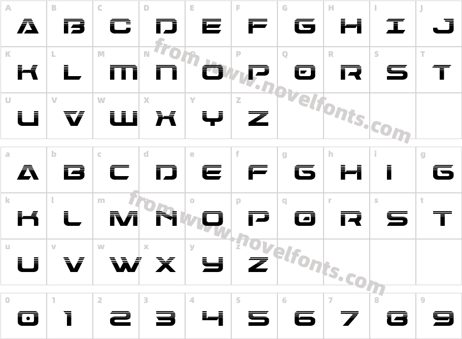 Dameron HalftoneCharacter Map