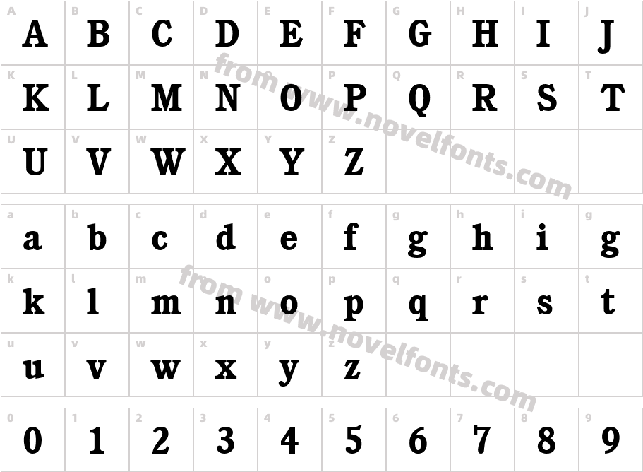 Daniel Becker BoldCharacter Map