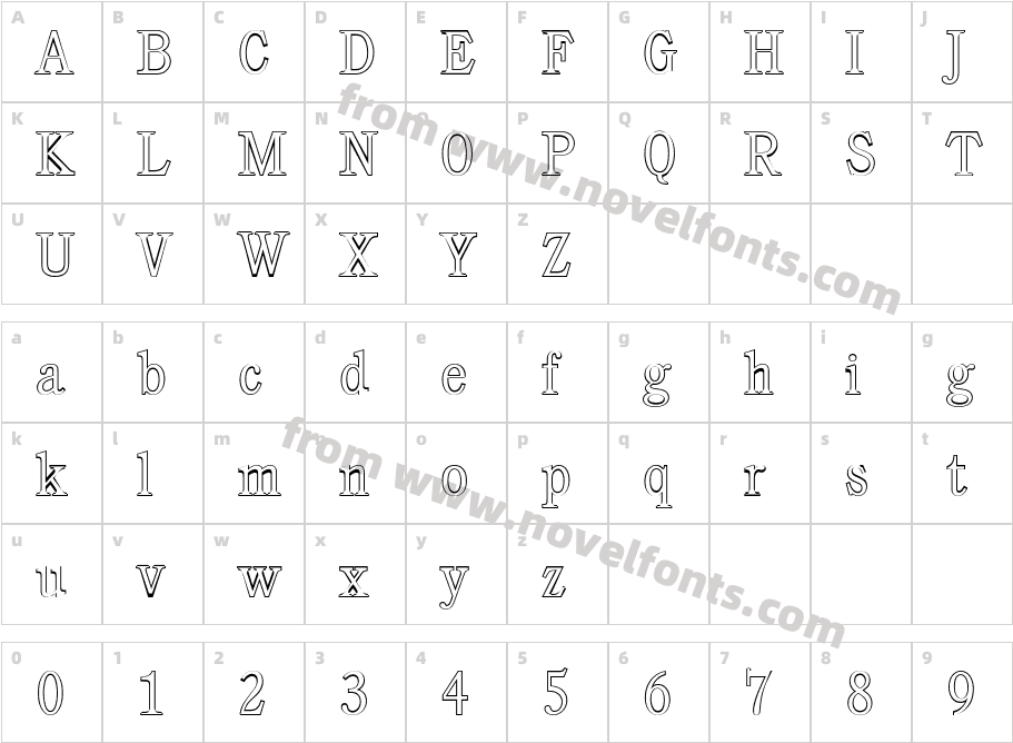 Daniel Becker Outline Extra LightCharacter Map