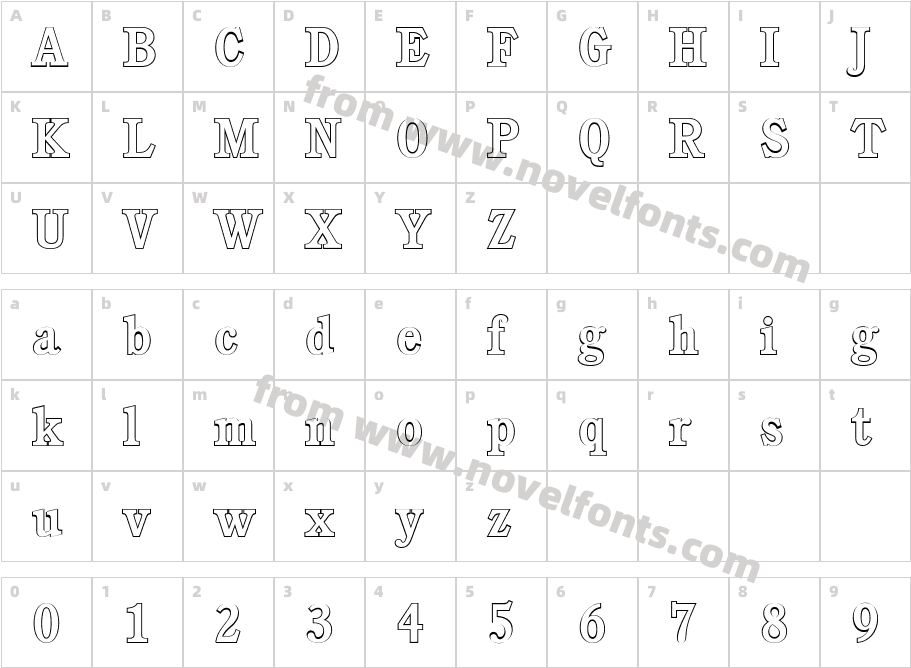 Daniel Becker Outline MediumCharacter Map