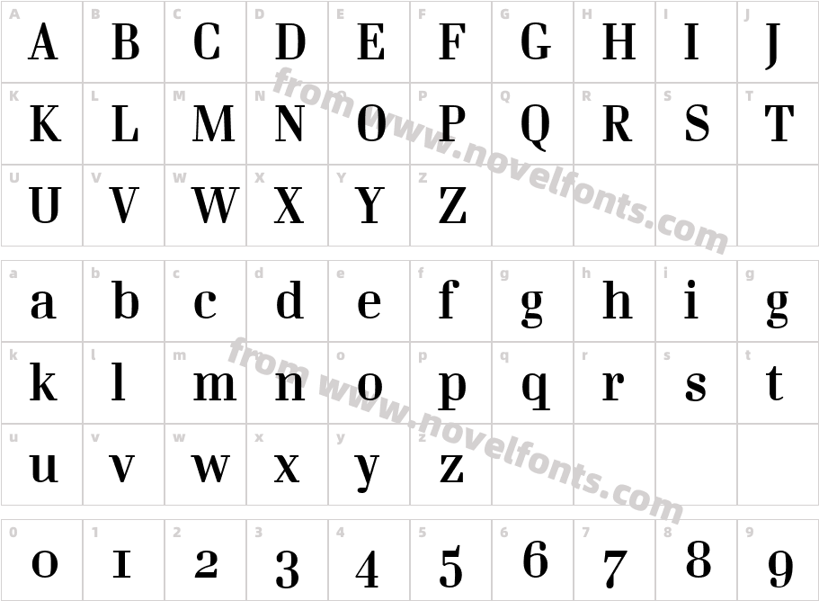 Danubia BoldCharacter Map