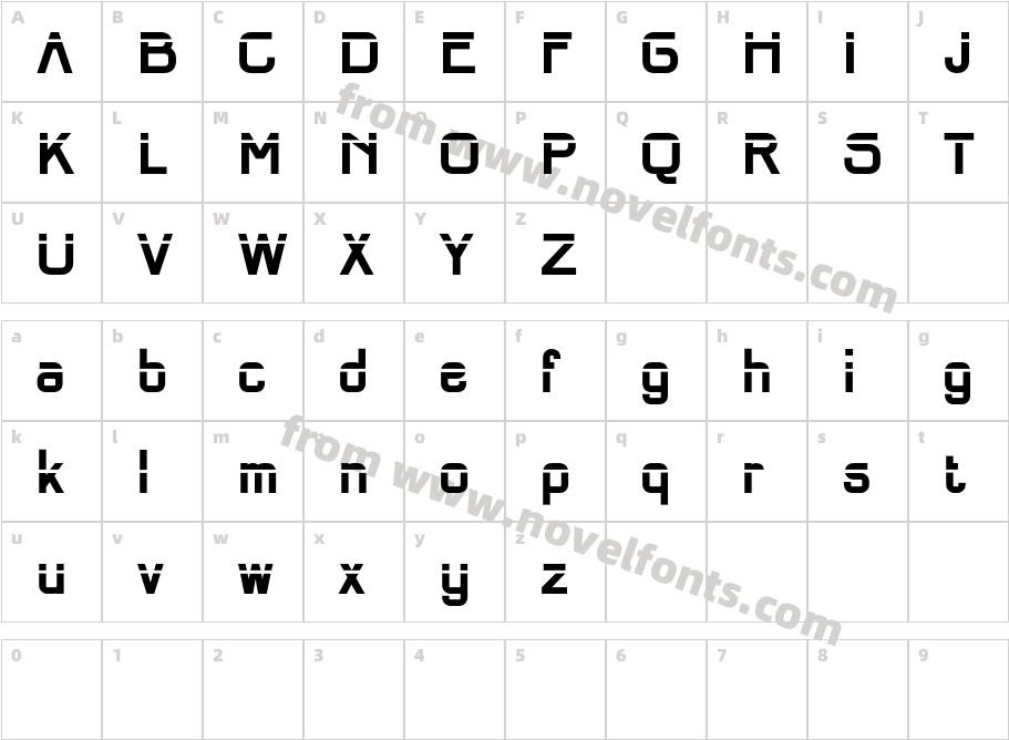 Darille Demo RegularCharacter Map