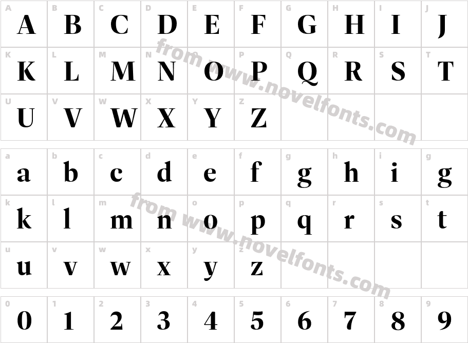 Dashiell Fine BoldCharacter Map