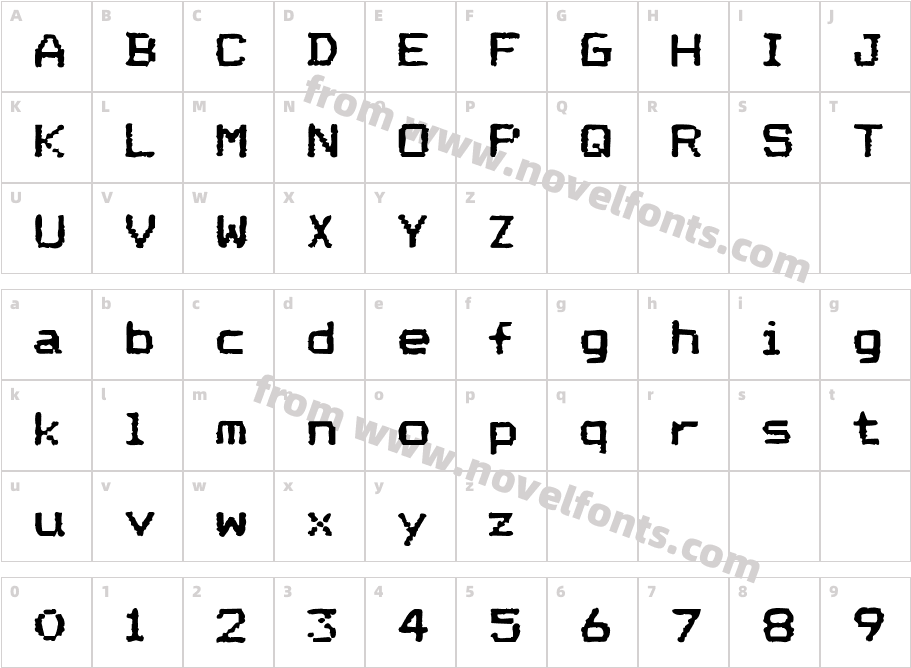 DatmatrixCharacter Map