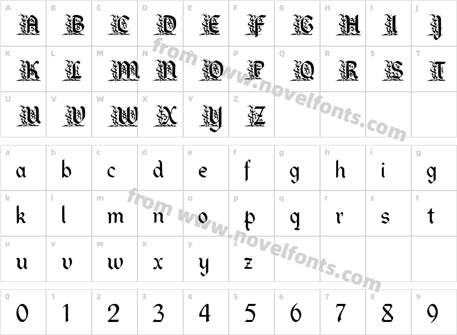 Davis FancyCharacter Map