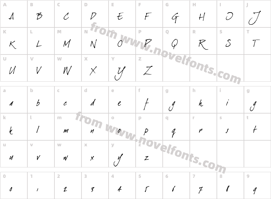 Dear Joe ItalicCharacter Map