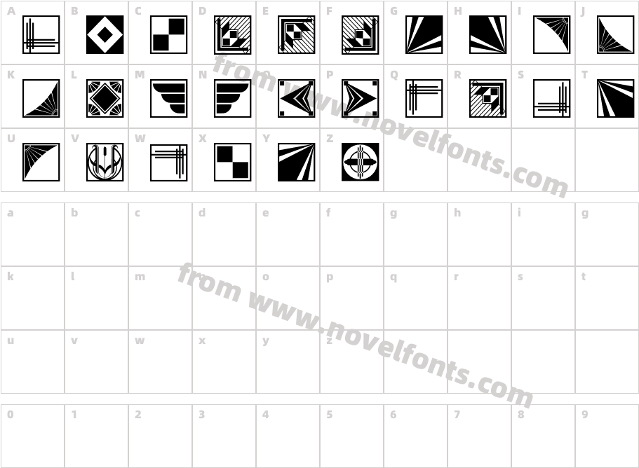 Deco BordersNFCharacter Map