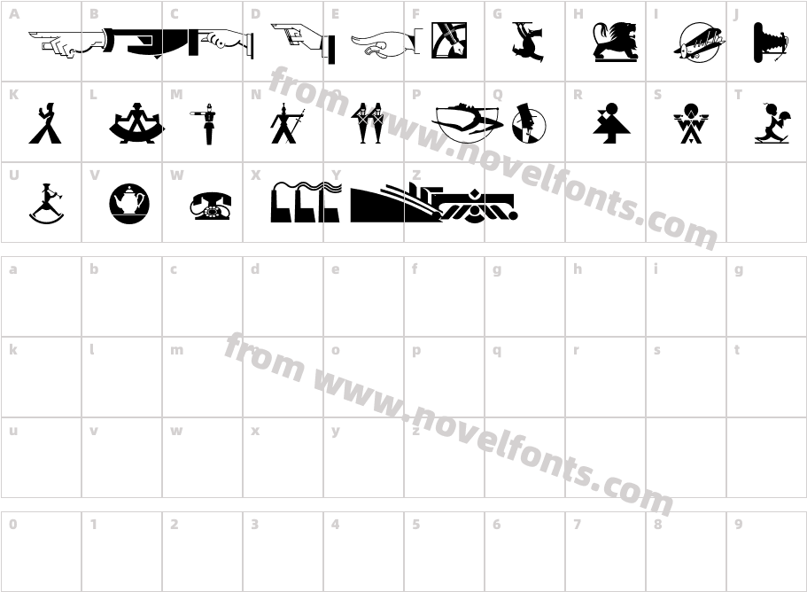 Deco DingbatsNFCharacter Map