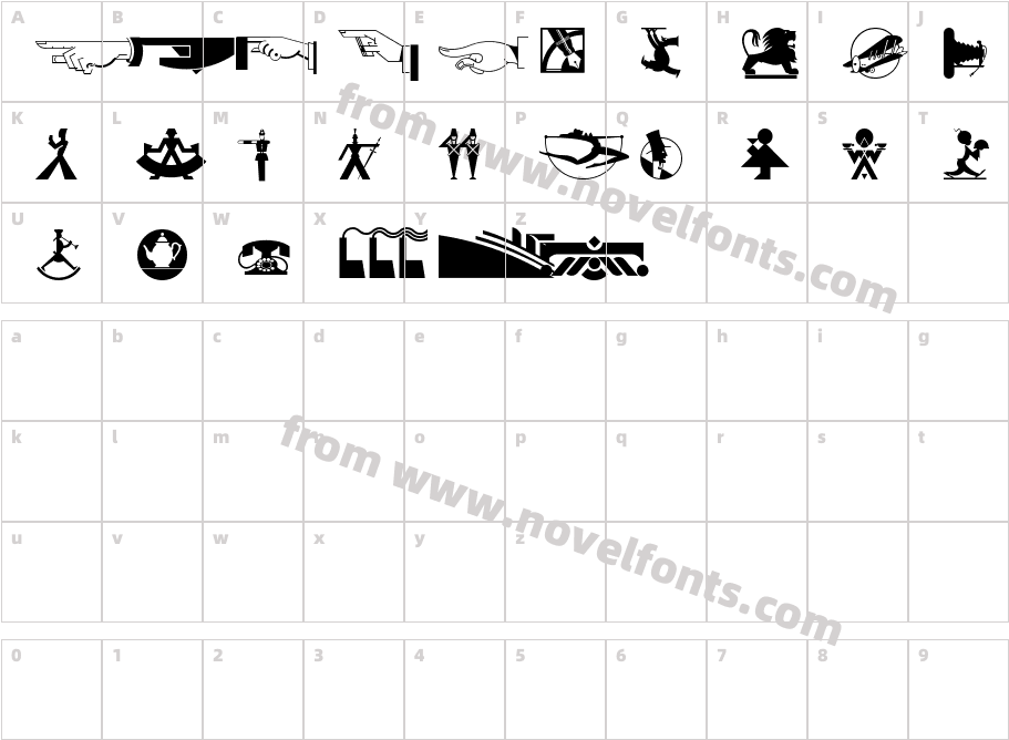 Deco DingbatsNFCharacter Map