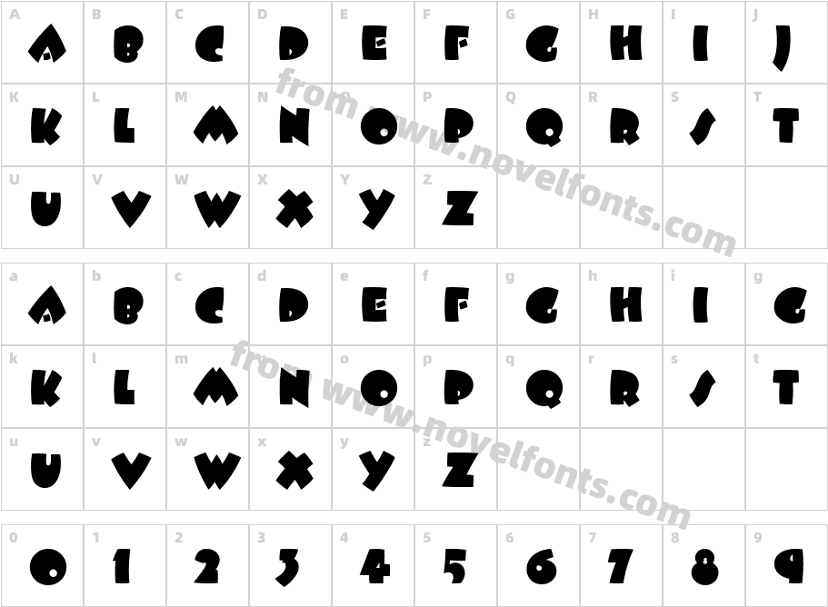 Beesknees ITC TTCharacter Map