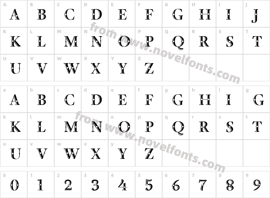 Decor InitialCharacter Map