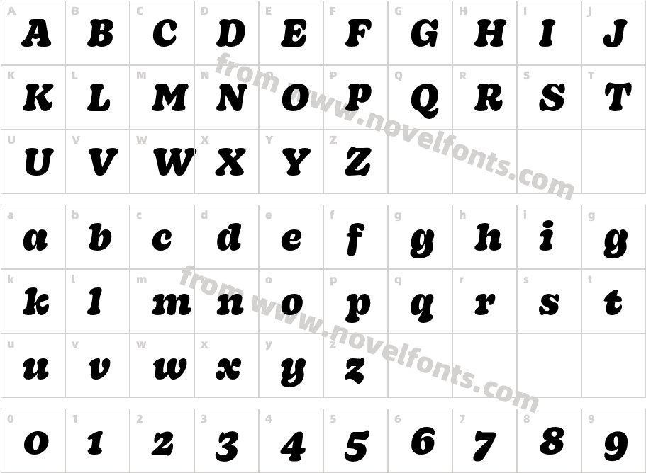 Decoy Black ItalicCharacter Map