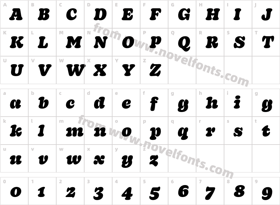 Decoy Ultra Black ItalicCharacter Map