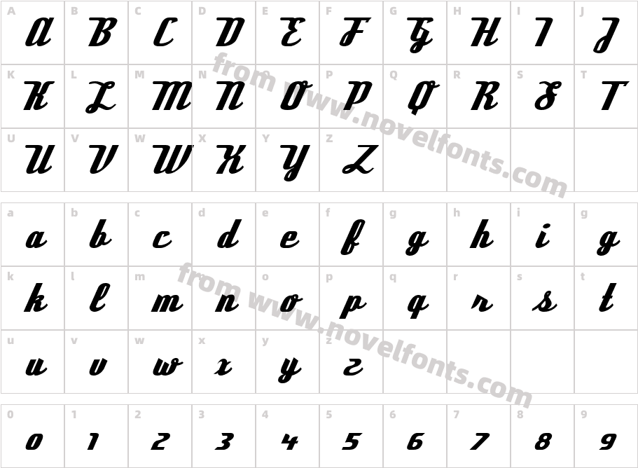 Deftone Stylus RegularCharacter Map