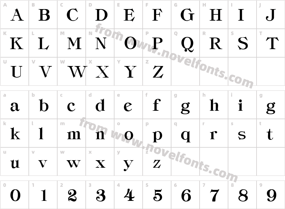 DelectSSK BoldCharacter Map